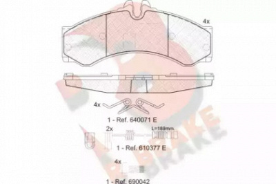 R BRAKE rb1126203 -  Комплект тормозных колодок, дисковый тормоз